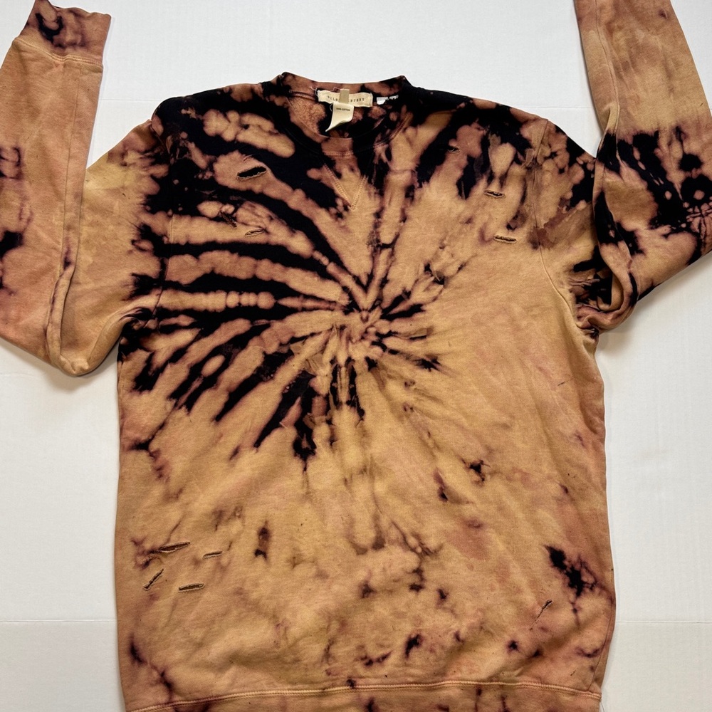 Gilded Intent from the Buckle Men's Tie-Dye Sweater -intentional distressing.